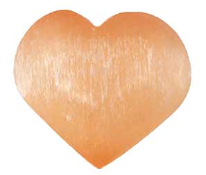 2 3/4 Orange Selenite heart - Click Image to Close